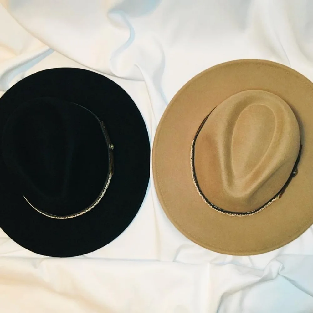 Fedora Hats Light Brown or Black